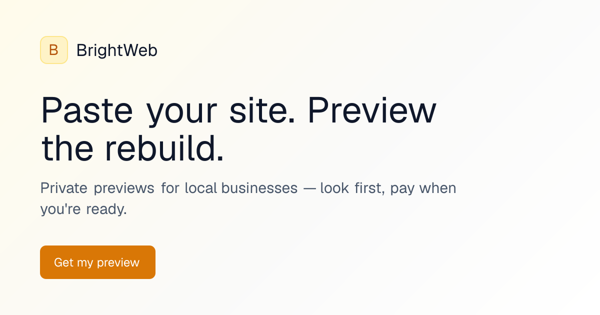 BrightWeb — Your real-estate website, rebuilt before you pay a cent